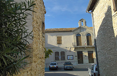 town hall of poulx village